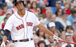 BOSTON, MA - JUNE 14: Xander Bogaerts #2 of the Boston Red Sox reacts after he struck out with a man in scoring position against the Cleveland Indians in the fifth inning at Fenway Park on June 14, 2014 in Boston, Massachusetts. (Photo by Jim Rogash/Getty Images)